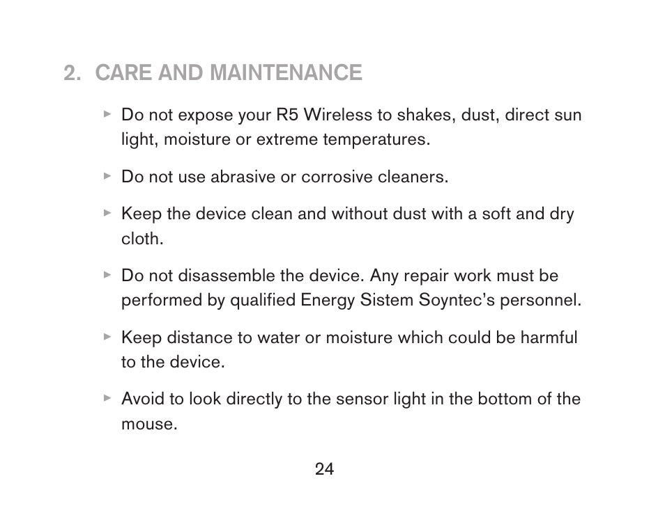 Soyntec R5 WIRELESS User Manual | Page 24 / 52