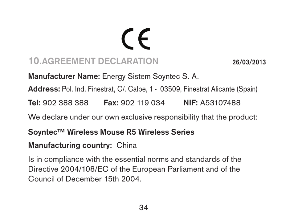 Soyntec R5 WIRELESS User Manual | Page 34 / 52