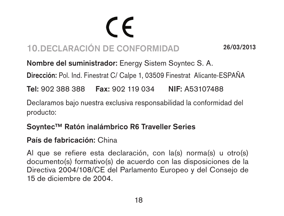 Soyntec R6 TRAVELLER User Manual | Page 18 / 52
