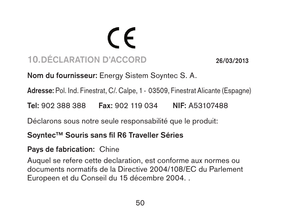 Soyntec R6 TRAVELLER User Manual | Page 50 / 52