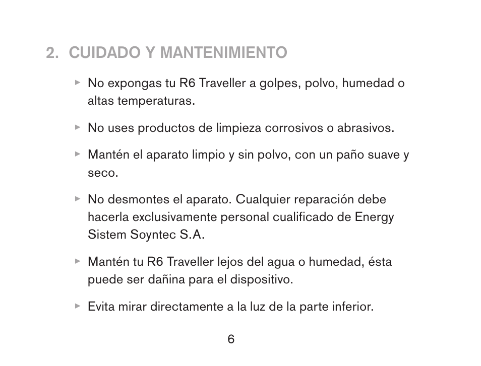 Soyntec R6 TRAVELLER User Manual | Page 6 / 52