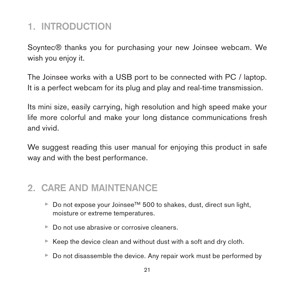 Soyntec JOINSEE 500 User Manual | Page 3 / 16