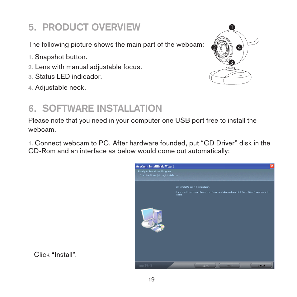 Product overview, Software installation | Soyntec JOINSEE 600 User Manual | Page 5 / 12