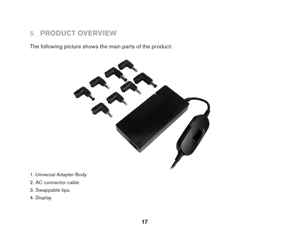 Product overview | Soyntec LAPTOP POWER 96 User Manual | Page 17 / 32
