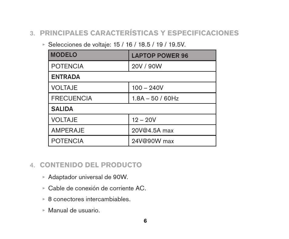 Soyntec LAPTOP POWER 96 User Manual | Page 6 / 32