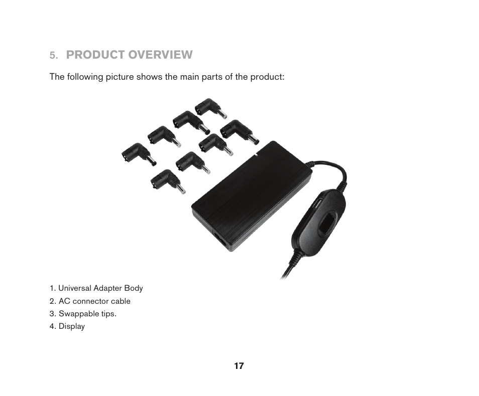 Product overview | Soyntec LAPTOP POWER 96 User Manual | Page 5 / 9