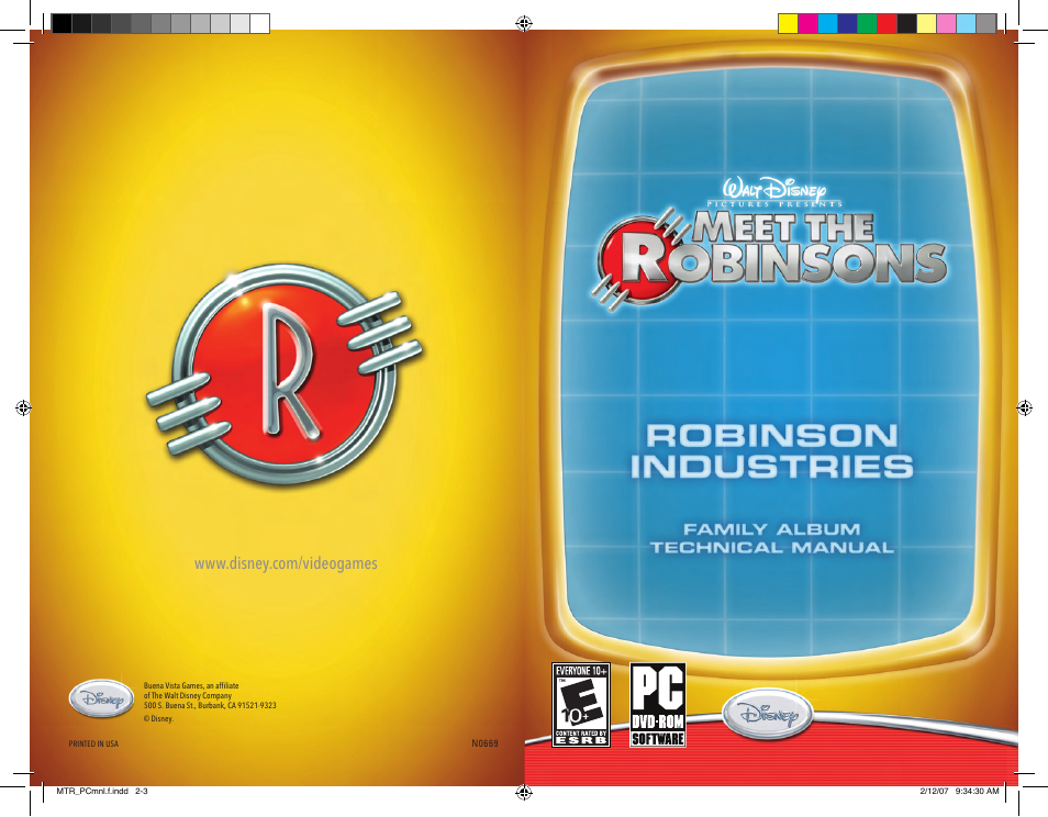 Disney Interactive Studios Meet the Robinsons: Robinson Industries User Manual | 13 pages