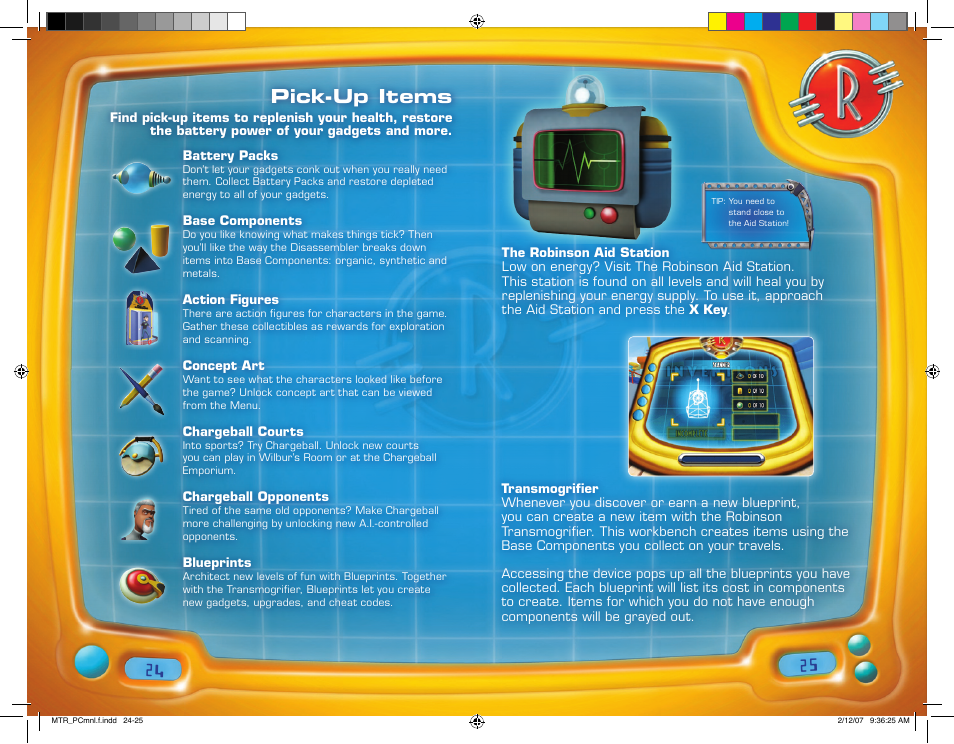 Pick-up items | Disney Interactive Studios Meet the Robinsons: Robinson Industries User Manual | Page 13 / 13