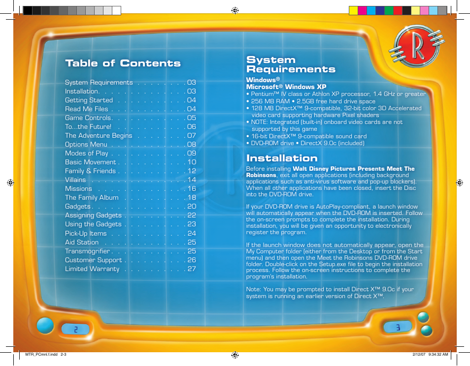 Disney Interactive Studios Meet the Robinsons: Robinson Industries User Manual | Page 2 / 13