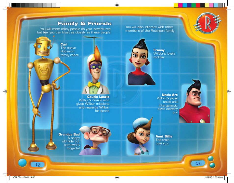 Family & friends | Disney Interactive Studios Meet the Robinsons: Robinson Industries User Manual | Page 7 / 13