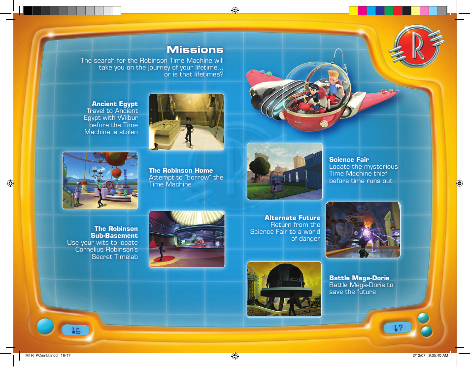 Missions | Disney Interactive Studios Meet the Robinsons: Robinson Industries User Manual | Page 9 / 13