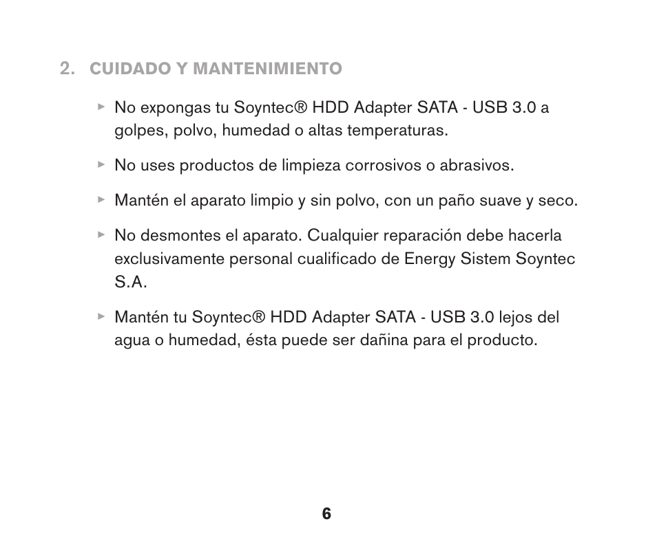Soyntec HDD ADAPTER SATA-USB 3.0 User Manual | Page 4 / 16
