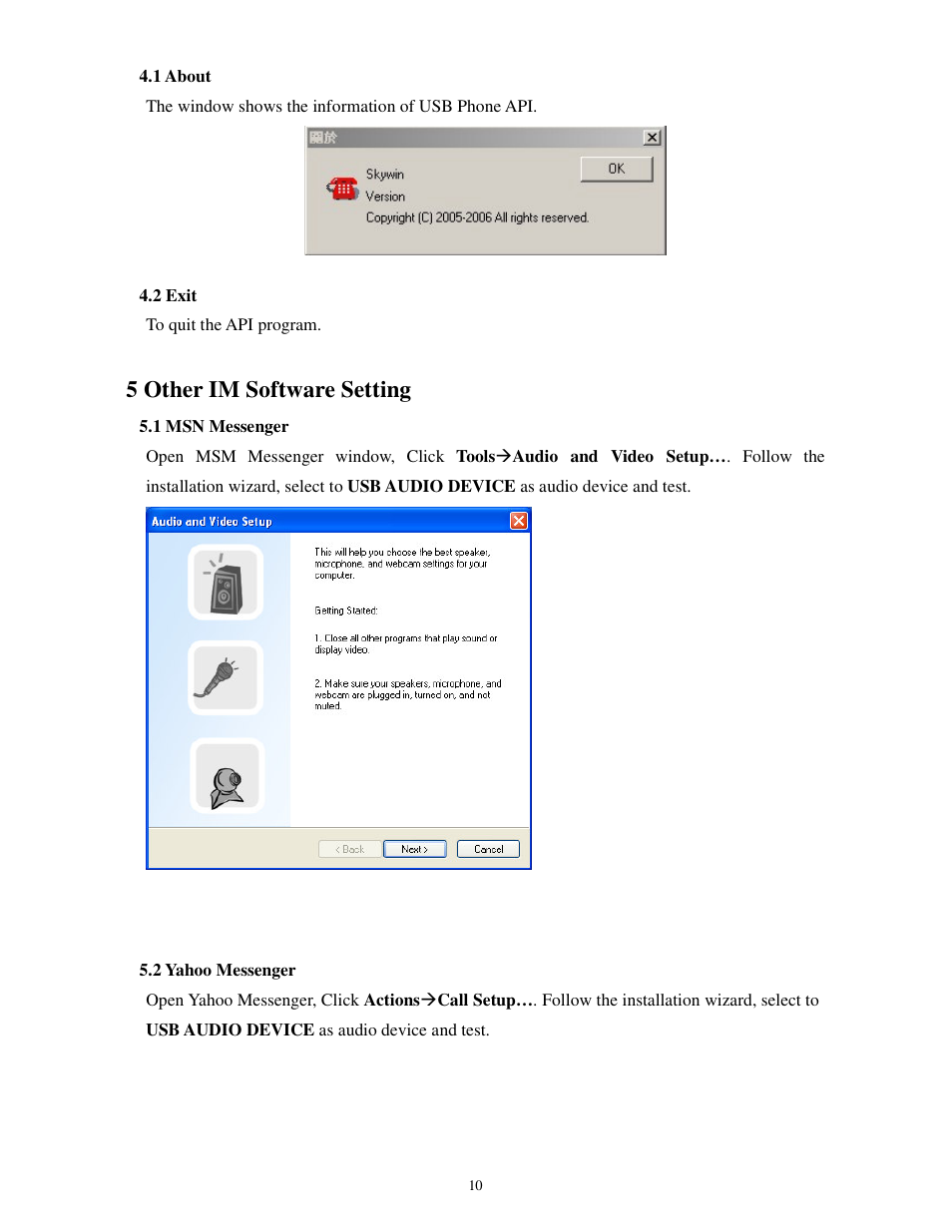 5 other im software setting | Soyntec VIPFONER 290 User Manual | Page 10 / 12