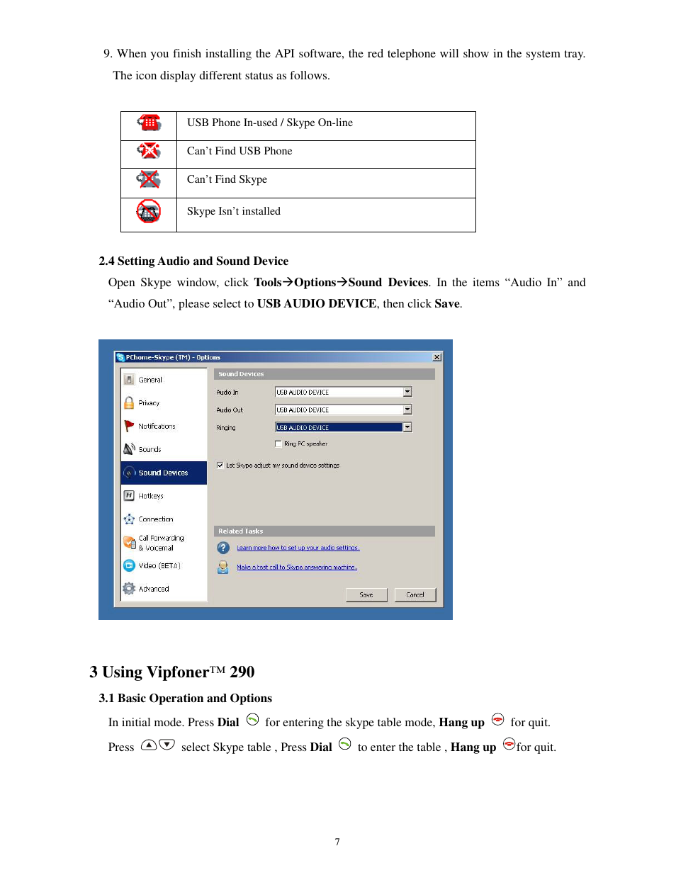 3 using vipfoner ™ 290 | Soyntec VIPFONER 290 User Manual | Page 7 / 12