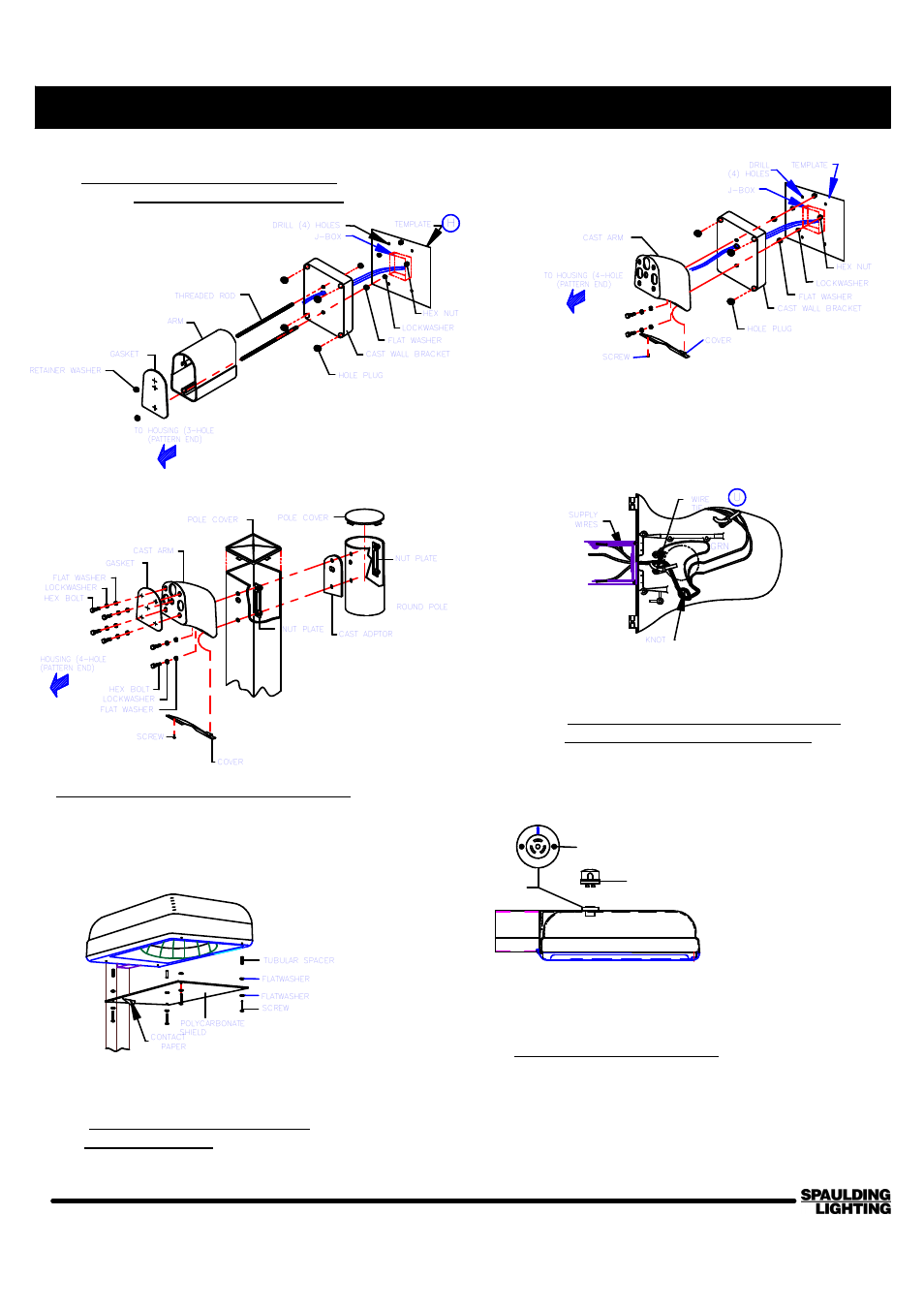 E. wall mount installation (figure 3 and 4), Figure 5, Figure 4 | Figure 3, Figure 8, North, Figure 7, Figure 6 | Spaulding Lighting Cimarron CR1 User Manual | Page 3 / 3