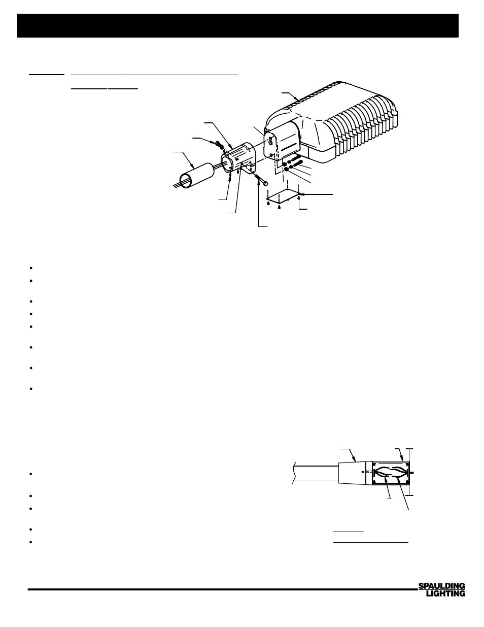 Spaulding Lighting Cimarron CL1 Mast Arm User Manual | 1 page