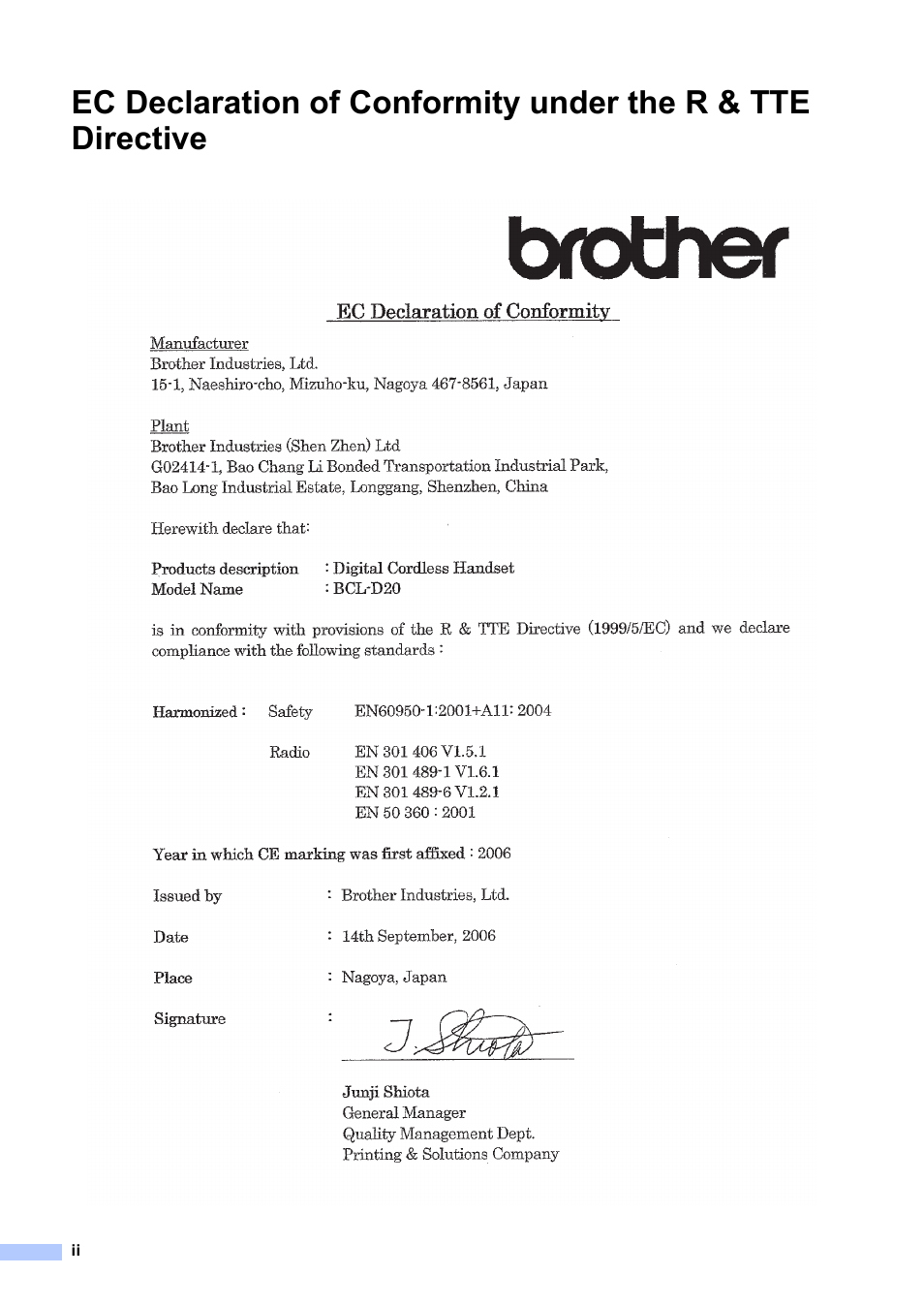 Brother BCL-D20 User Manual | Page 4 / 40