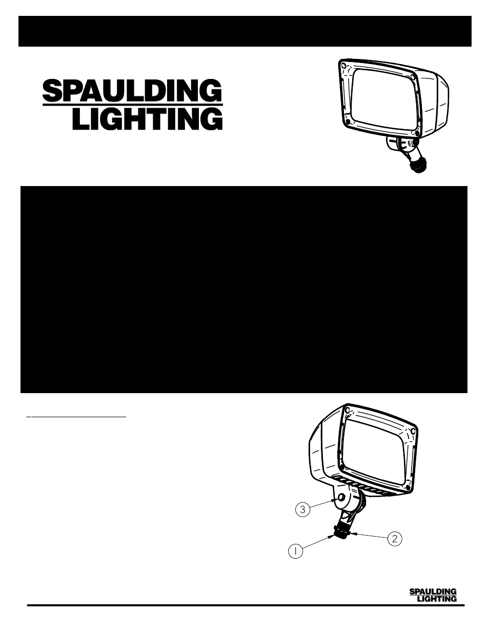 Spaulding Lighting ARF2 Architectural 20 LED Floodlight User Manual | 1 page