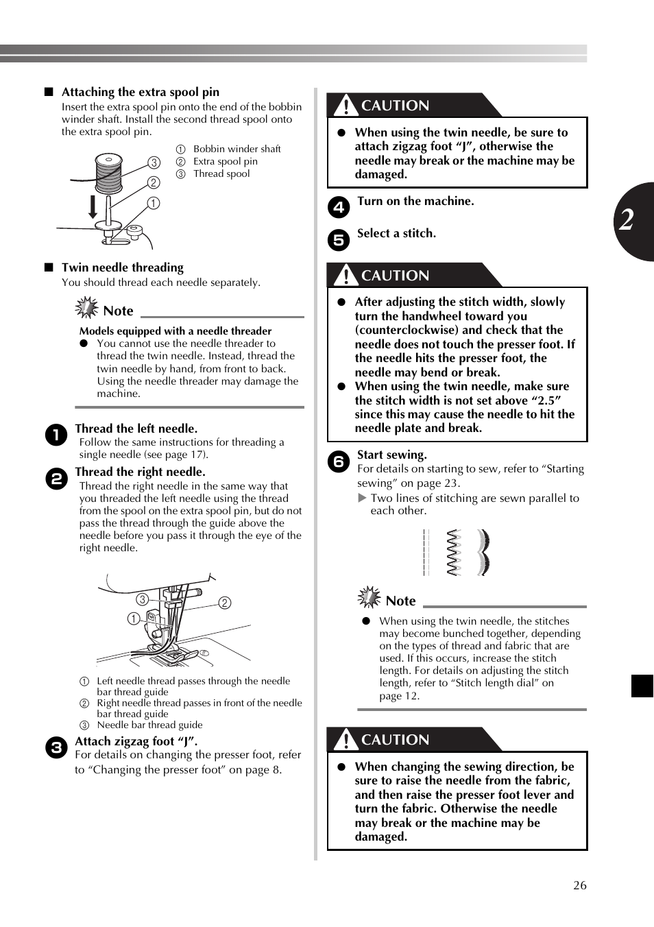 Caution | Brother 885-X16 User Manual | Page 27 / 104