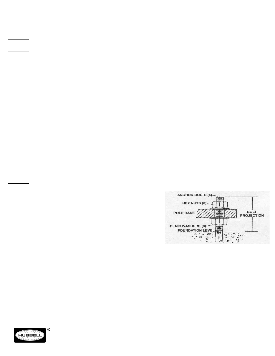 Critical pole instructions | Spaulding Lighting Lighting Poles and Vibration Read before installation User Manual | Page 2 / 2