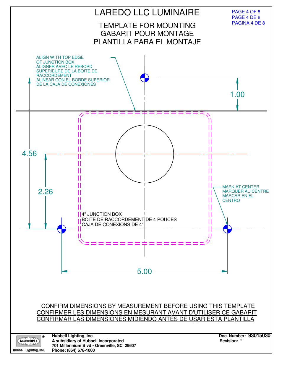 Laredo llc luminaire | Spaulding Lighting Laredo LLC User Manual | Page 4 / 8
