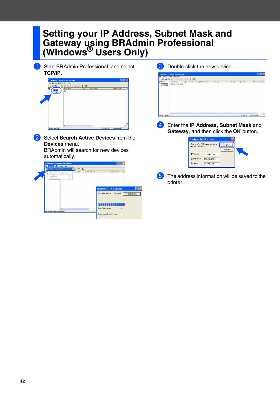 Bradmin professional (windows, Users only) | Brother DCP-8040 User Manual | Page 45 / 48