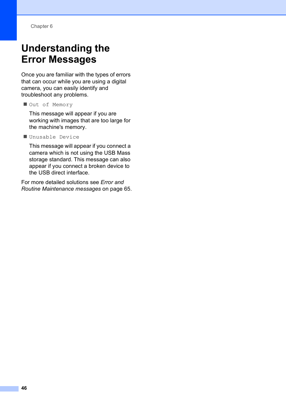 Understanding the error messages | Brother DCP-195C User Manual | Page 54 / 117