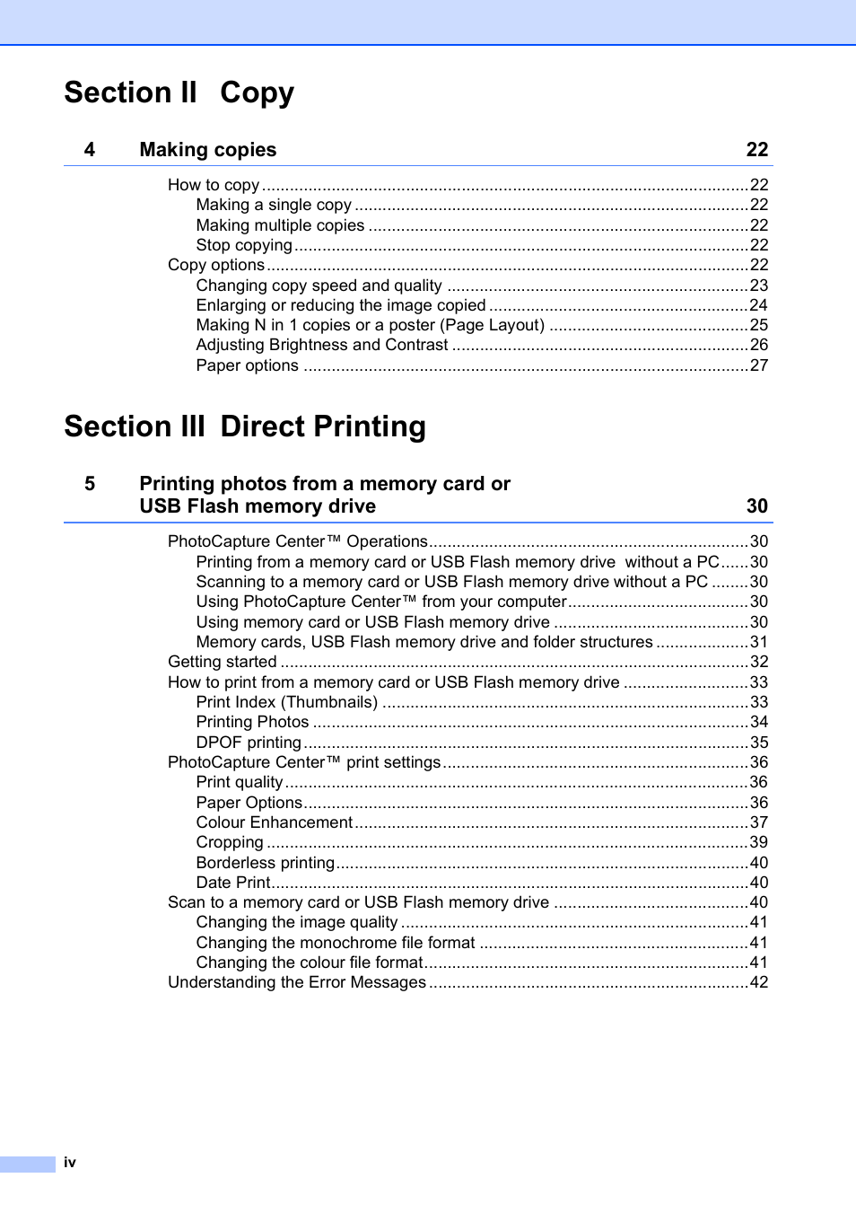 Brother DCP-195C User Manual | Page 6 / 117