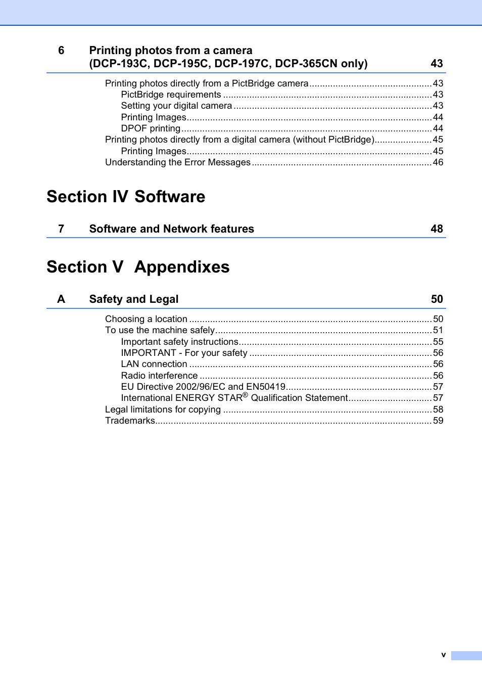 Brother DCP-195C User Manual | Page 7 / 117