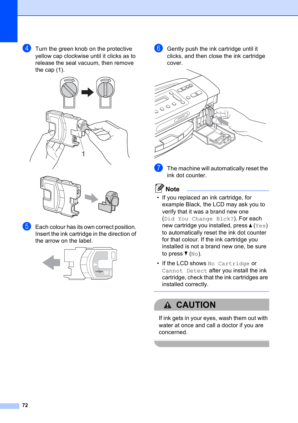 Caution | Brother DCP-195C User Manual | Page 80 / 117