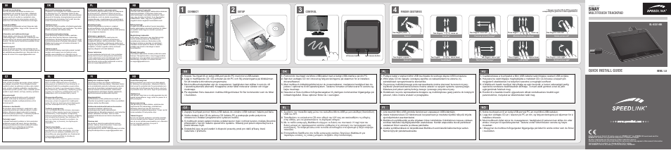 SPEEDLINK SL-6331-BK SWAY Multitouch Trackpad - Flexcable User Manual | 2 pages