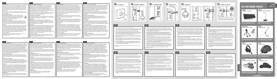 Do you know these, Connect remote, Satellites | Pc connection, Ac power, Stand-by mode, Power on, Arcus, Chopal, Geovis | SPEEDLINK SL-8220-BK GRAVITY WAVE X 2.1 Subwoofer System User Manual | Page 2 / 2