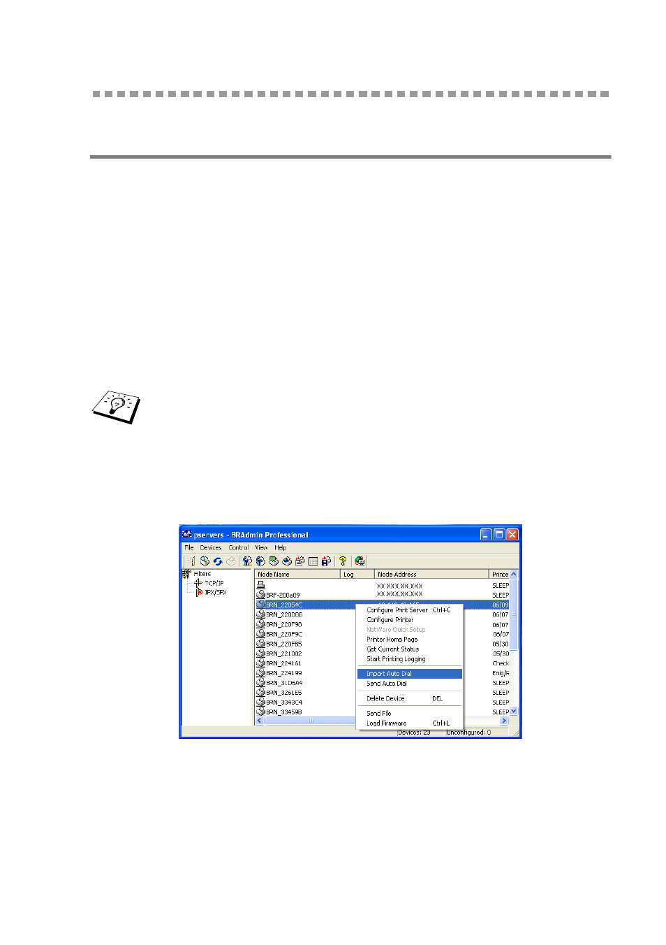 Appendix d, Updating other mfc’s through the network | Brother NC-9100H User Manual | Page 166 / 175