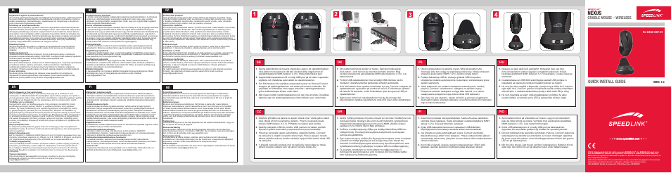 SPEEDLINK SL-6350-SGY NEXUS Recharge Mouse - Wireless USB User Manual | 2 pages