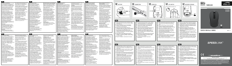 SPEEDLINK SL-6314 MICU Mouse - Wireless User Manual | 2 pages