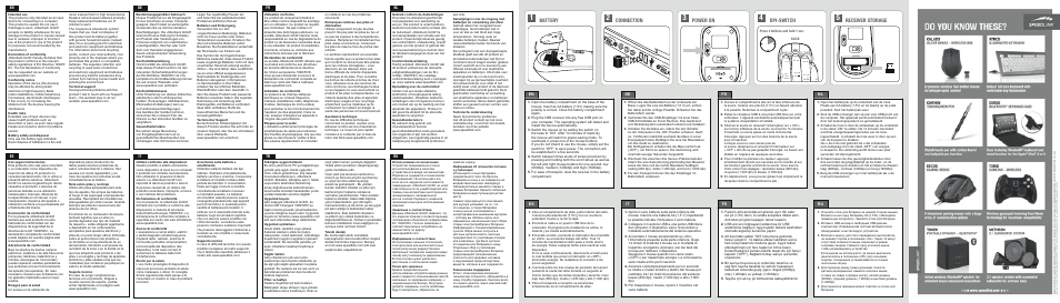 Battery, Connection power on receiver storage, Dpi-switch | SPEEDLINK SL-6314 MICU Mouse - Wireless User Manual | Page 2 / 2