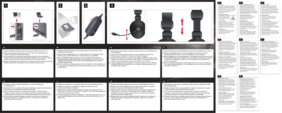 De en | SPEEDLINK SL-8795-BK MEDUSA NX USB 5.1 Surround Headset User Manual | Page 2 / 2