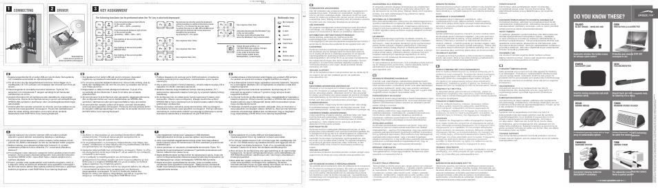 Connecting, Driver, Key assignment | SPEEDLINK SL-6482-BK PARTHICA Core Gaming Keyboard User Manual | Page 2 / 2