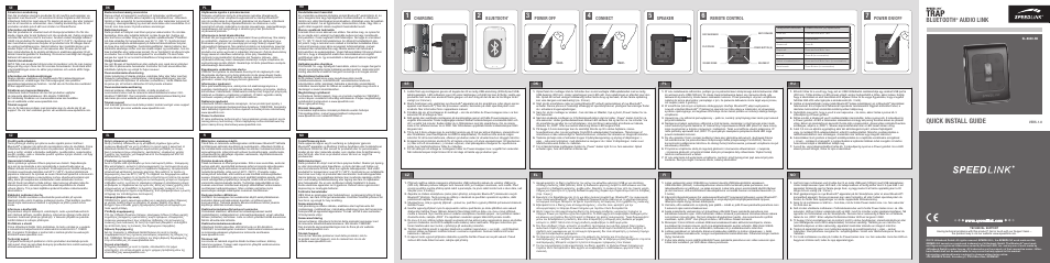 SPEEDLINK SL-8840-BK TRAP Bluetooth Audio Link User Manual | 2 pages