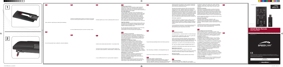 SPEEDLINK SL-4436-BK SCUD Media Remote - for PS3 User Manual | 2 pages