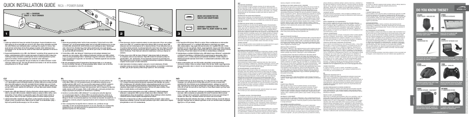 Quick installation guide, Rica – power bank | SPEEDLINK SL-5112-BK RICA Power Bank - for N3DS XL/N3DS/NDSi XL/NDSi/N2DS User Manual | Page 2 / 2