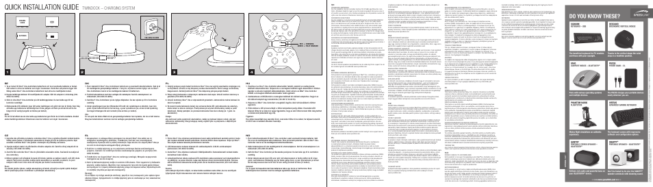 Quick installation guide, Twindock – charging system | SPEEDLINK SL-2511-BK TWINDOCK Charging System - for Xbox One User Manual | Page 2 / 2