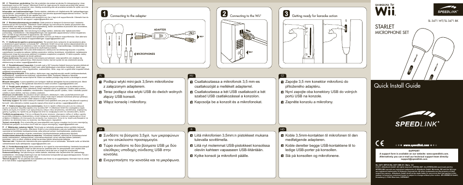 SPEEDLINK SL-3471-BK STARLET Microphone Set - for Wii User Manual | 2 pages