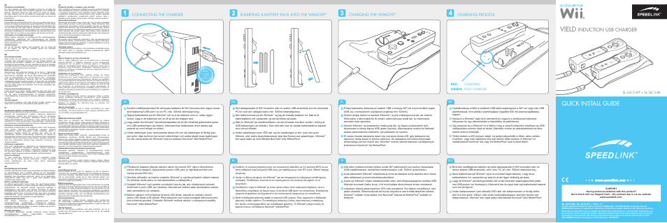 SPEEDLINK SL-3413 VIELD Induction USB Charger - for Wii U/Wii User Manual | 2 pages