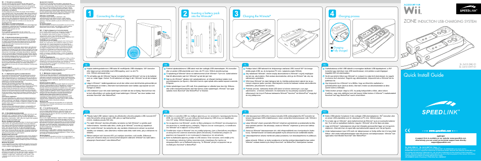 SPEEDLINK SL-3410-SBK-01 ZONE Induction USB-Charging System - for Wii U/Wii User Manual | 2 pages