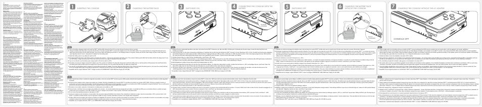 Console off, Connecting the console with the battery, Switching off | Charging the battery pack without the console, Charging the console without the ac adapter, Fully charged, Please charge fully charged | SPEEDLINK SL-5315-GY JET Extension Battery - for N3DS User Manual | Page 2 / 2