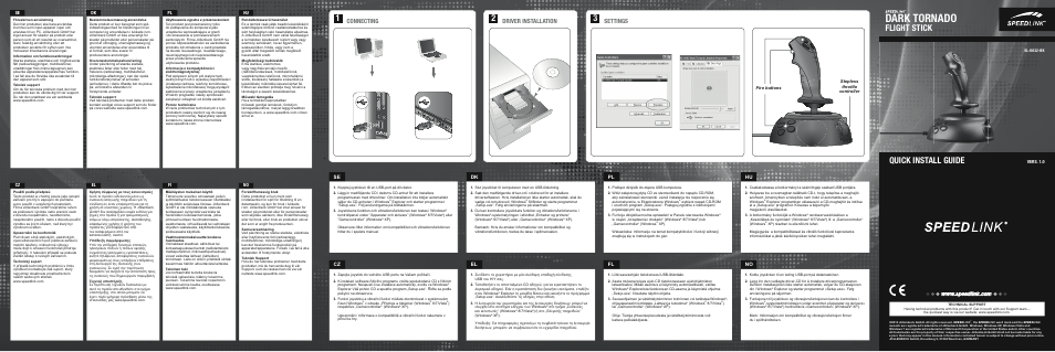 SPEEDLINK SL-6632-BK DARK TORNADO Flight Stick User Manual | 2 pages