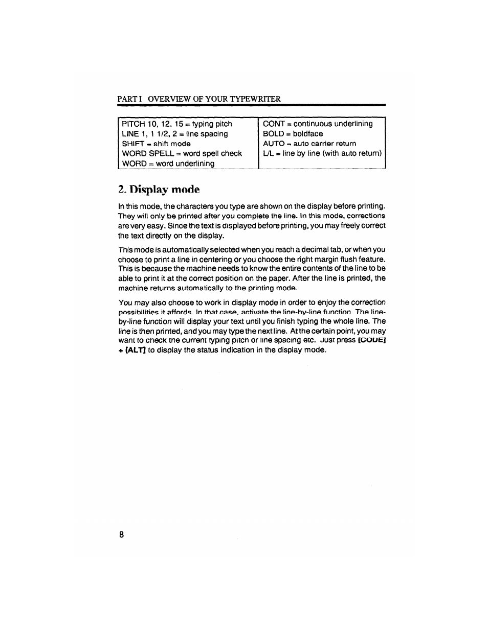 Display mode | Brother SX-4000 User Manual | Page 10 / 54