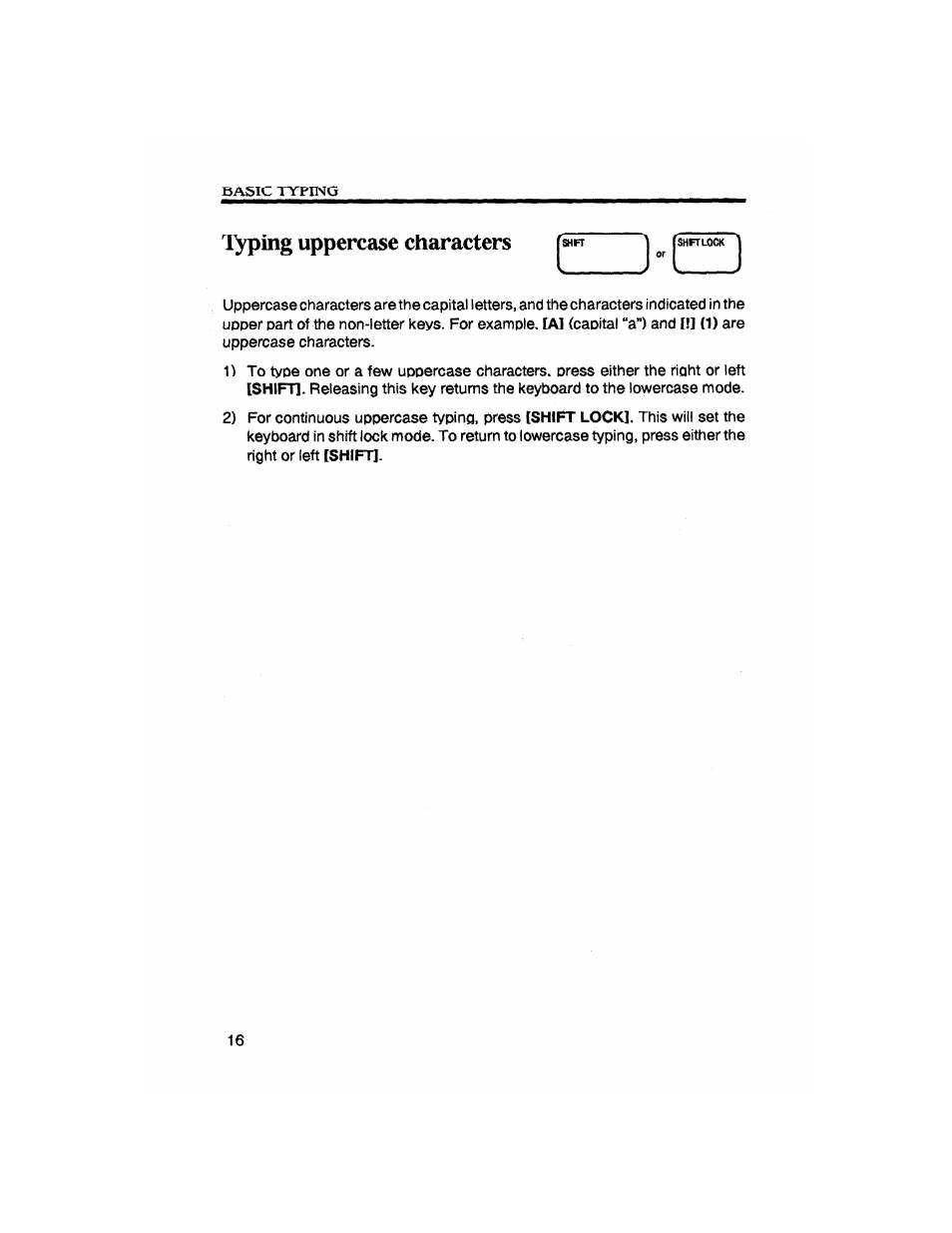 Lyping uppercase characters | Brother SX-4000 User Manual | Page 18 / 54