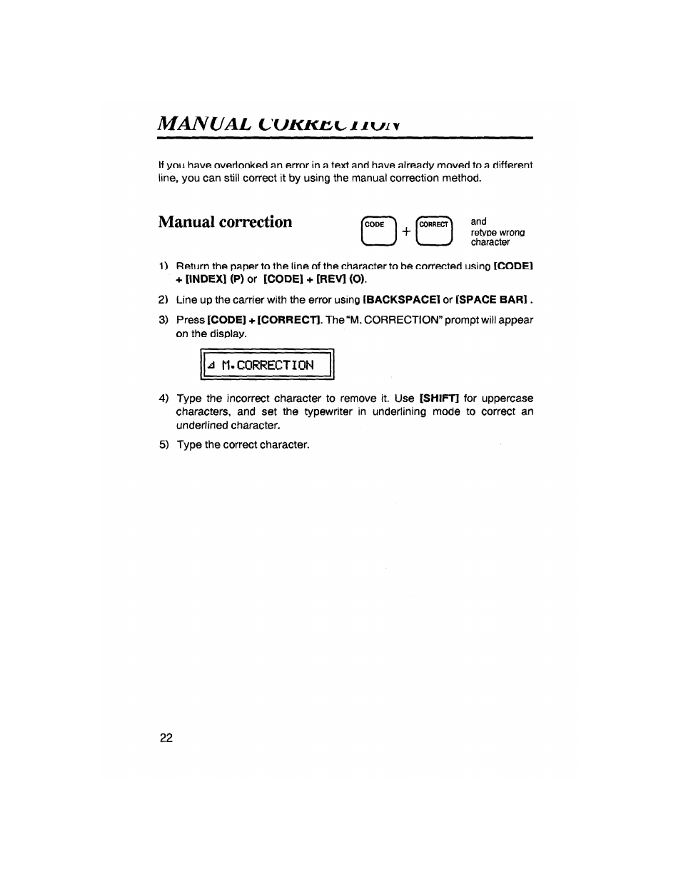 Manual correction, M-correction, Manual cukiui,l.jjkjiy | Brother SX-4000 User Manual | Page 24 / 54